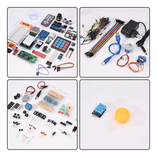Completo Kit Compatible Para C/ Arduino Uno Con Tutorial