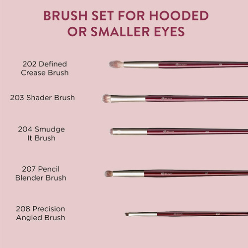Set De Brochas Para Sombra De Ojos Bk Beauty Para Ojos Con C