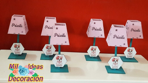 Souvenirs Fibrofacil Velador Decorado 15 U Medida 20 Cm