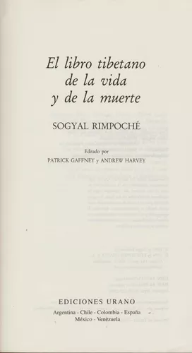 El libro tibetano de la vida y de la muerte (Spanish Edition)