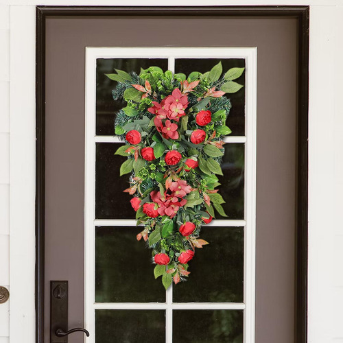 Guirnalda De Hojas Decorativas Con Forma De Lágrima Floral