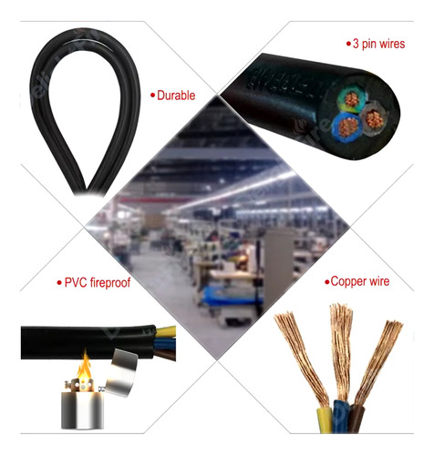 Cable Poder Extension Ups 18awg C14 A C13 10 Metros