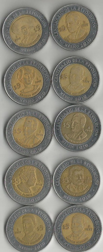 Monedas Conmemorativas Del Centenario De La Revolución