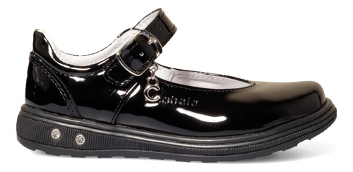Zapato Escolar Charol Negro Niñas Chabelo C583-a 22-25 Gnv®