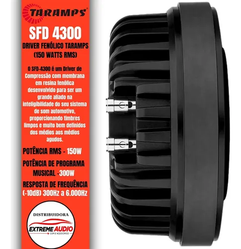 Driver Taramps Sfd4300 8ohms 300w Corneta Som Automotivo