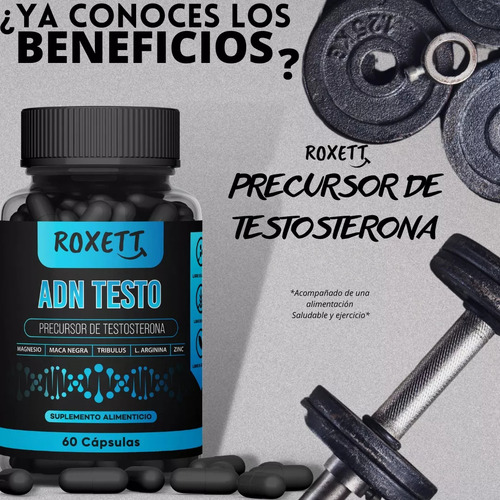 Adn Testo - Precursor De Testosterona Natural Para Hombres Sabor Sin Sabor