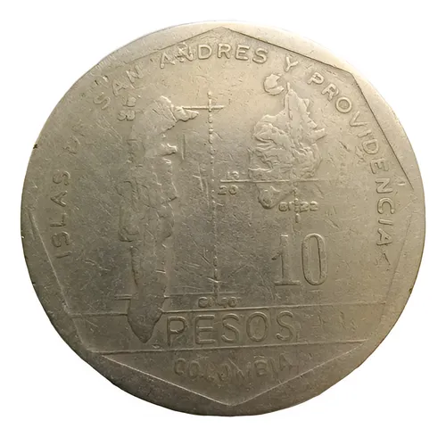 Moneda 10 Pesos Colombia Islas San Andrés Y Providencia 1981 (Usado)