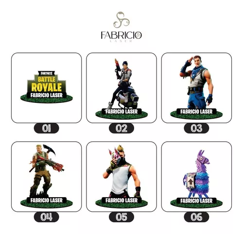 15 Centro De Mesa Fortnite Jogos Festa Personalizado Mdf