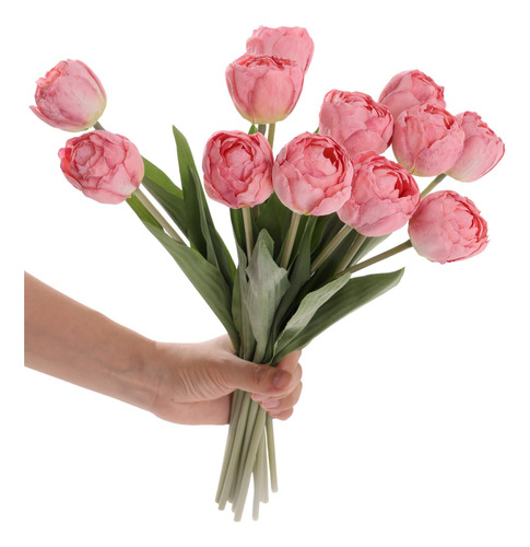 Artificial Flowers, 2 Bouquets/ 12pcs Artificial Tulips