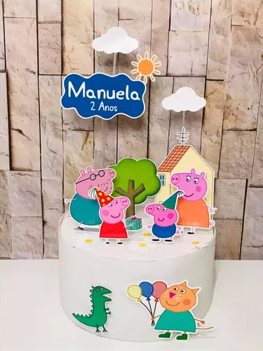 Topos de bolo da Peppa pig