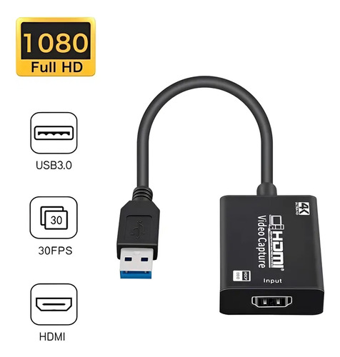 Capturadora De Vídeo 1080p Hdmi A Usb 3.0