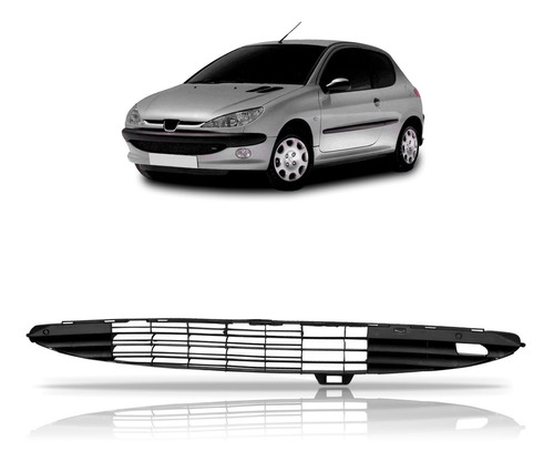 Grade Central Parachoque Peugeot 206 1998  99 00 200 01 02 