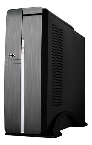 Gabinete Slim Cx Atx-600 Diseño Elegante Compacto Color Negro