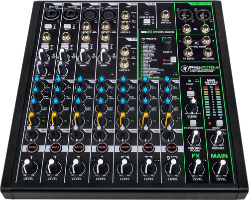 Mixer Mackie Profx10v3, 10 Canales, Interfaz Usb, Fx