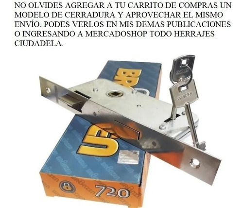 Picaporte Lanin Doble Bal Y 2 Bocallaves. Envío Gratis