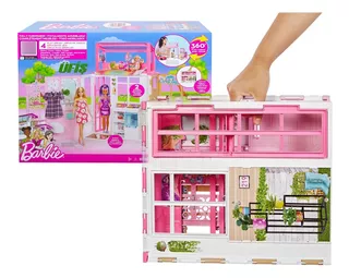 Casa Barbie Totalmente Amueblada - 4 Areas De Juego - Mattel