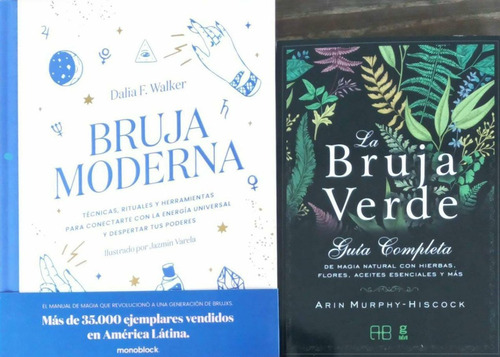  2 Libros Bruja Moderna + La Bruja Verde Monoblock