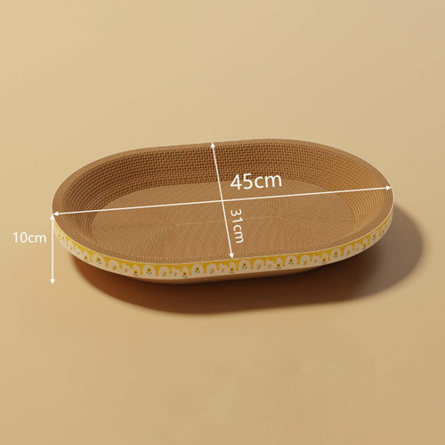 Almohadilla Rascadora Ovalada Para Gatos, 45cmx31cmx10cm