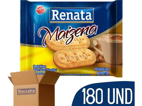 Biscoito Maizena Maisena Em Sache Renata Atacado - 180 Und