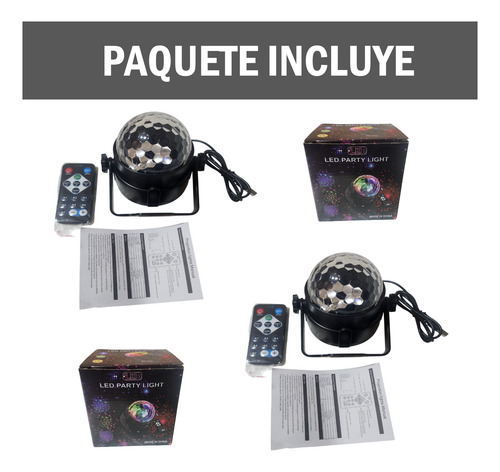 Kit X2 Foco Lámpara Led Luces Sicodelicas - 7 Modos