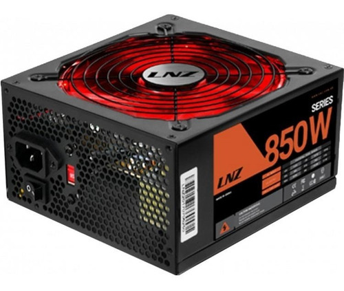 Fuente Pc 850w Lnz Zx850-ls Semi Modular Atx Gaming Fan Cooler 140mm Led Red Pci-e 6+2 By Sentey