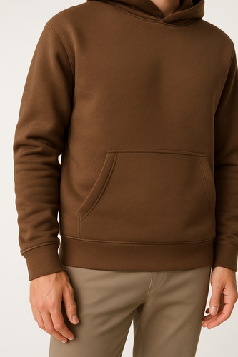 Buzo Canguro Capucha Hoodie Liso Oversize Frizado Unisex