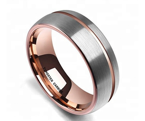 Set 2 Anillos De Tungsteno Premium Dual Plated Pareja