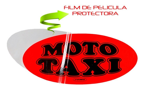 Imagen 2 de 6 de Aviso De Moto Taxi Tipo Chicle