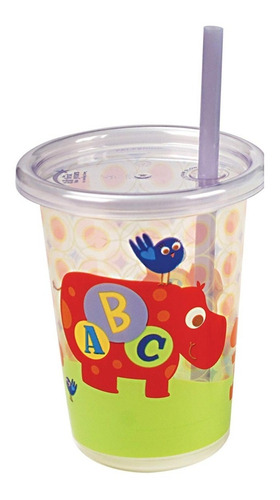 Vasos Take & Toss De Letras Set De 3 Con Pitillo 296ml Bebes