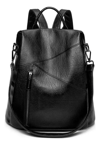 Mochila De Piel Auténtica Para Mujer, Bolso De Hombro De