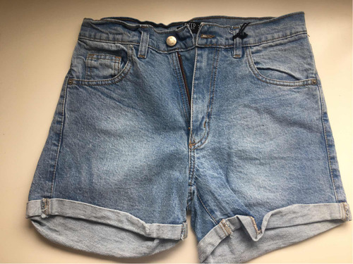 Short Jean Bydeep Color Celeste Nevado Talle 36