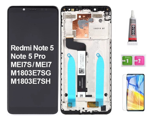 1 Redmi Note 5 5 Pro Lcd Táctil Negro+marco