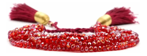 Pulsera Para Dama Bisutería Color Vino