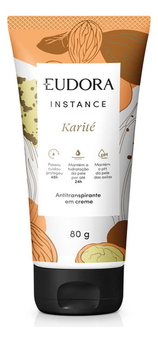 Eudora Instance Desodorante Em Creme Karité 80g