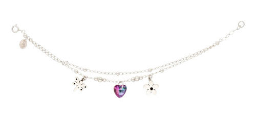 Imagen 2 de 9 de Pulsera De Plata 925 Cristal Swarovski Mujer Agálea Joyeria