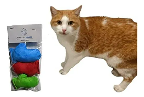 Juguete Para Gatos Con Catnip - Tres Pequeños Guantes - Pelu