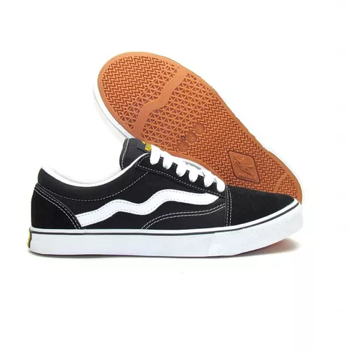 Tênis De Skate Old School Mad Rats Black / Branco Original