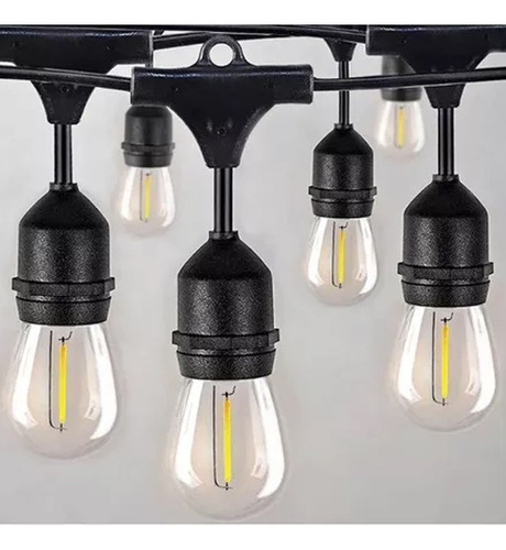 Guirnalda Led 10 Metros Panel Solar Con 10 Ampolletas Led