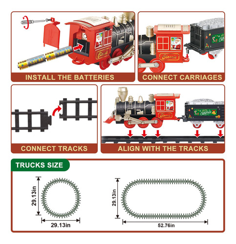 Set De Tren Navideño Jq Juqu Con Luces Y Sonidos Navideños P