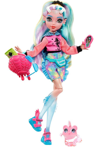 Monster High Muñeca Lagoona Blue Fashion Con Pelo Rayado Col