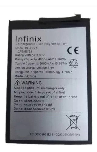 Batería Pila Infinix Hot 30i Smart 7 Bl49nx  Somos Tienda 