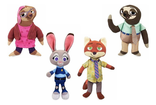 Zootopia Set 4 Peluches Zootropolis Soft Toys Disney Store