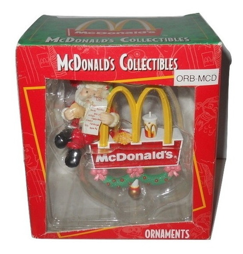 Ornamento Navideño Santa Claus En Mcdonalds Trevco