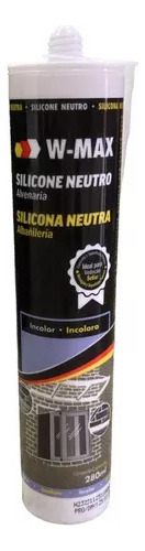 Silicona Neutra Albañileria Incolora W-max 280ml X3 Unidades