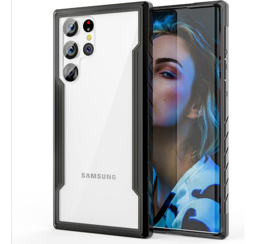 Forro Con Bordes Metalizado Para Samsung Galaxy S22 Ultra 