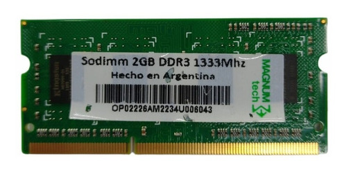 Memoria Ram Sodimm Ddr3 2gb 1333 Mhz Varias Marcas - Alpha