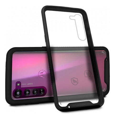 Capa Stronger Preta Para Motorola Moto Edge - Gshield