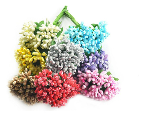 Conjunto De 3 Paquetes De Flores Artificiales Multicolores