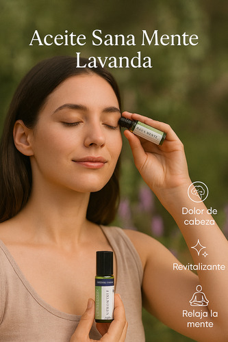 Aceite Sana Mente Lavanda Eucalipto Estrés Dolor De Cabeza