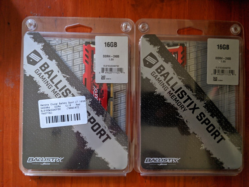 Memória Crucial Ballistix Sport Lt 16gb Ddr4 Cl16